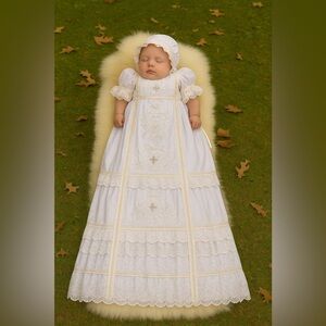 Swiss Lace Baby Formal Dress 3–6M Special Occasion | Linen Revival Co